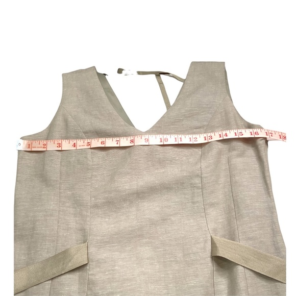 BANANA REPUBLIC Linen Cotton Blend Fully Lined Day Dress Size 4 - Picture 6 of 12